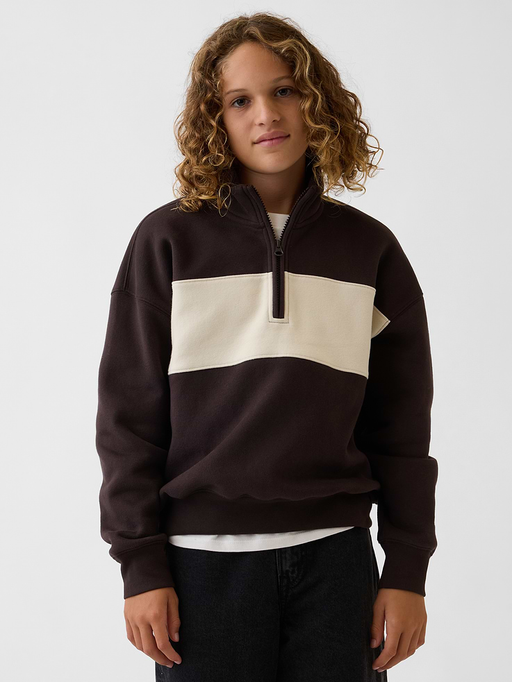 Image number 1 showing, Kids VintageSoft Quarter-Zip Pullover