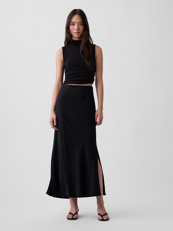 Image number 1 showing, Maxi Slip Skirt
