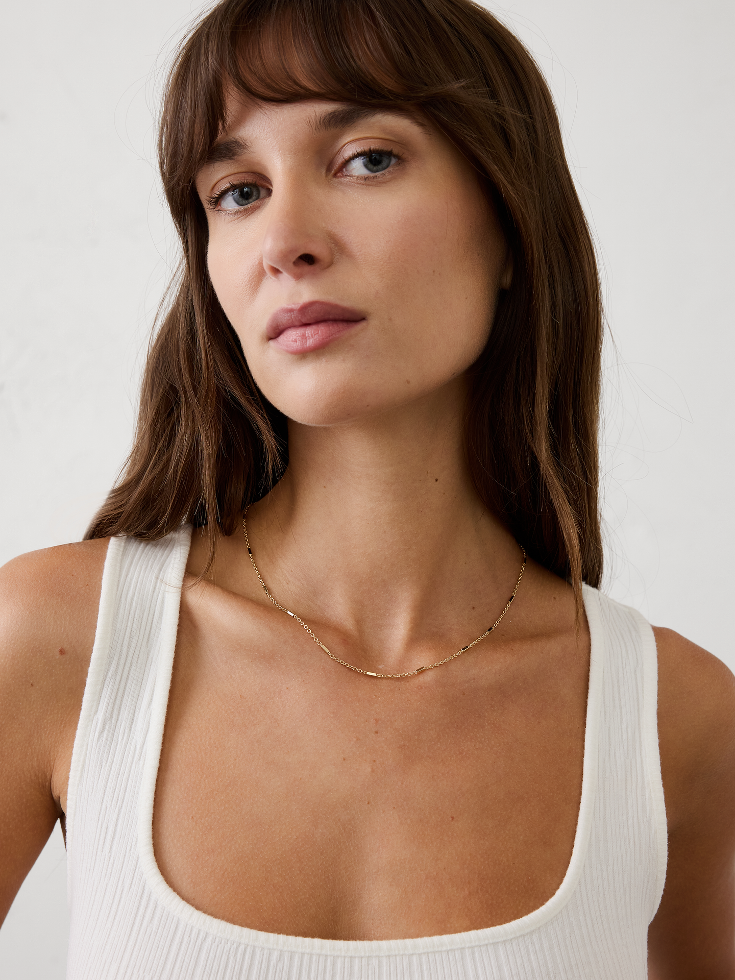 Image 2 of 3, Bar Link Chain Necklace