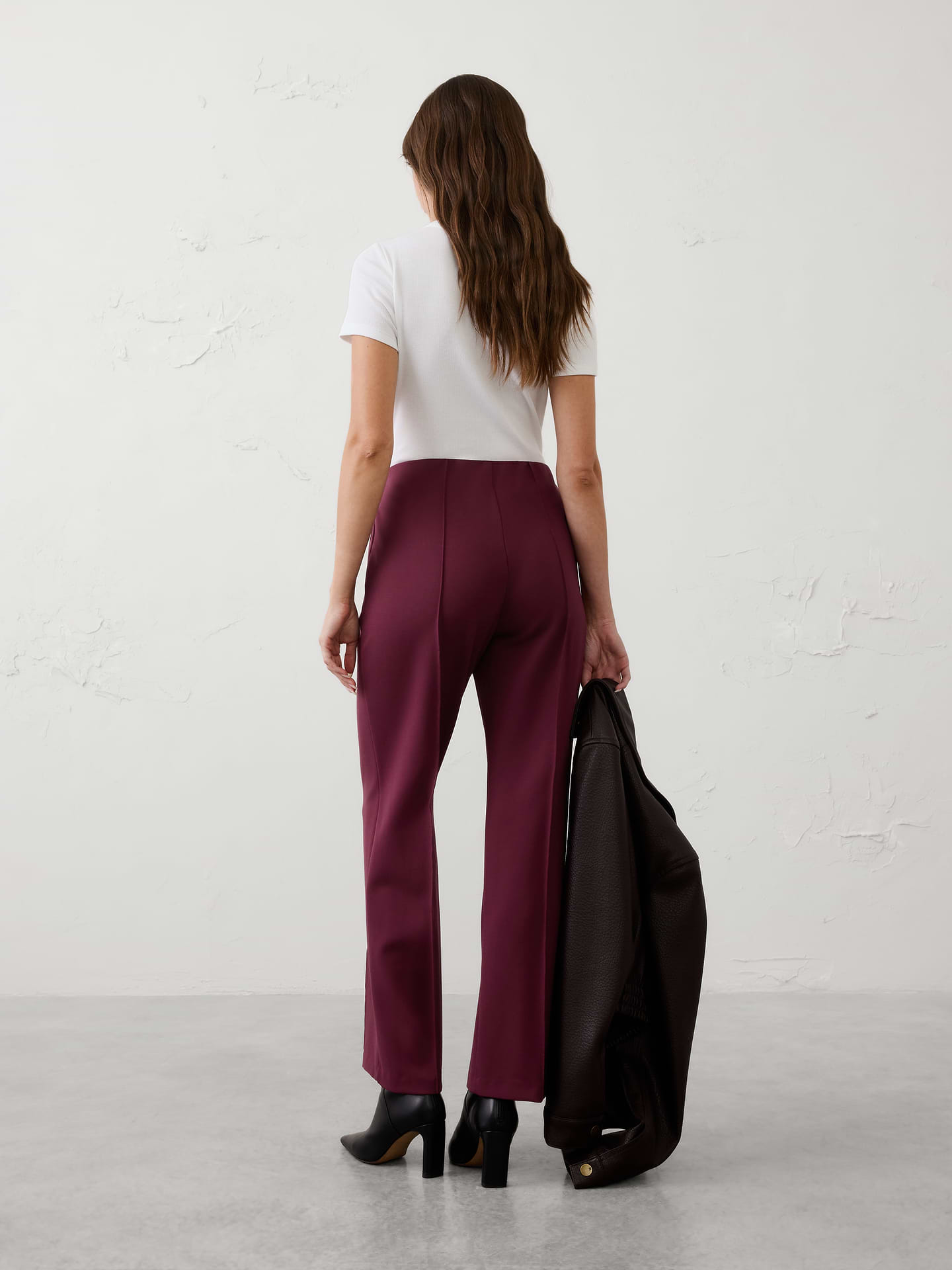 Image number 2 showing, Straight High-Rise Ponte Pant