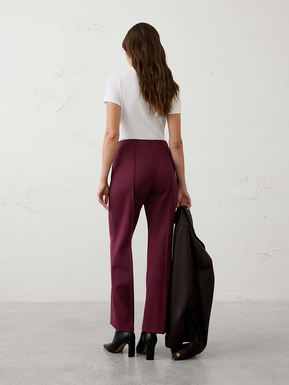 Straight High-Rise Ponte Pant