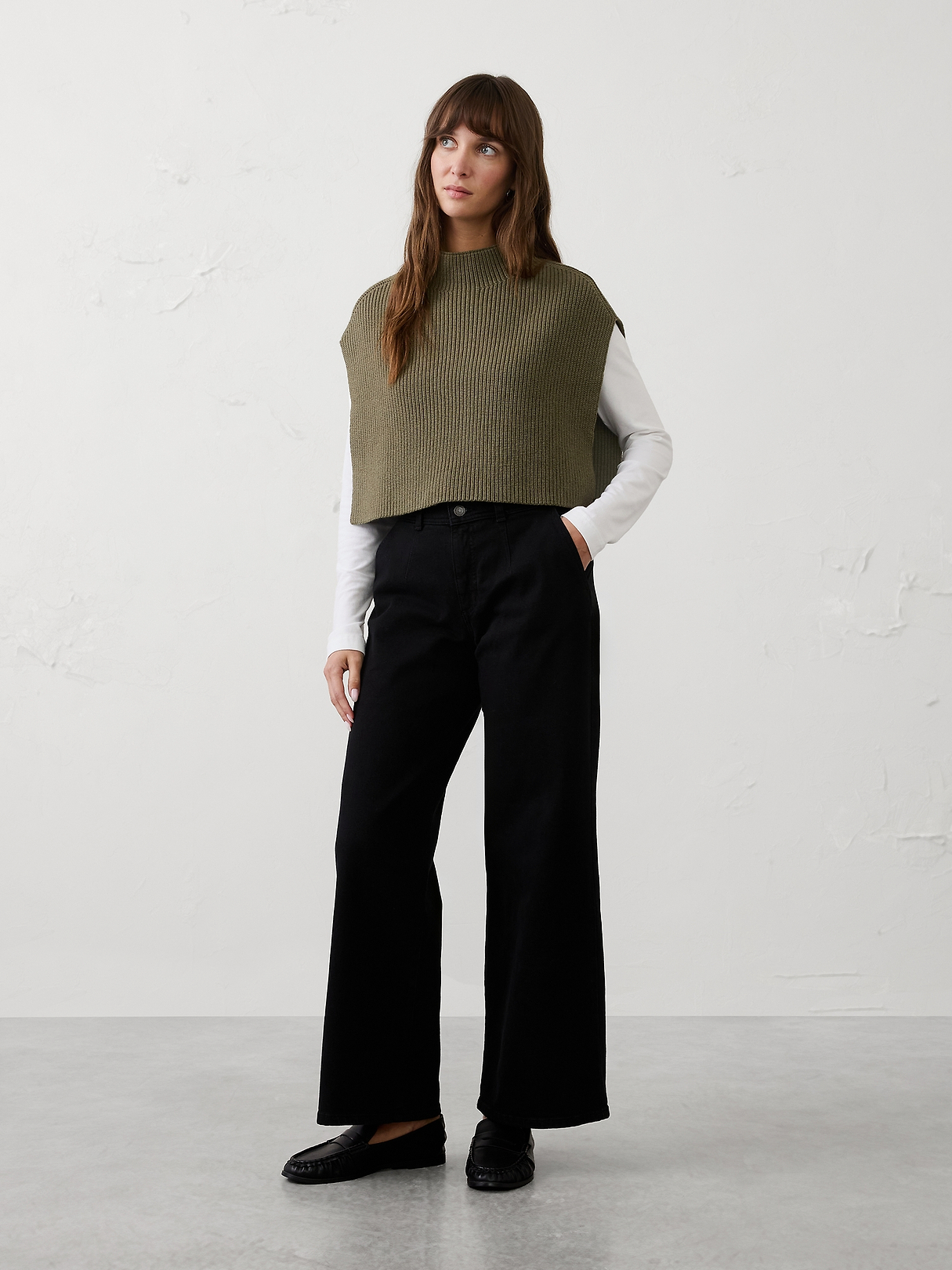 Mock-Neck Sweater Bib | Banana Republic Factory