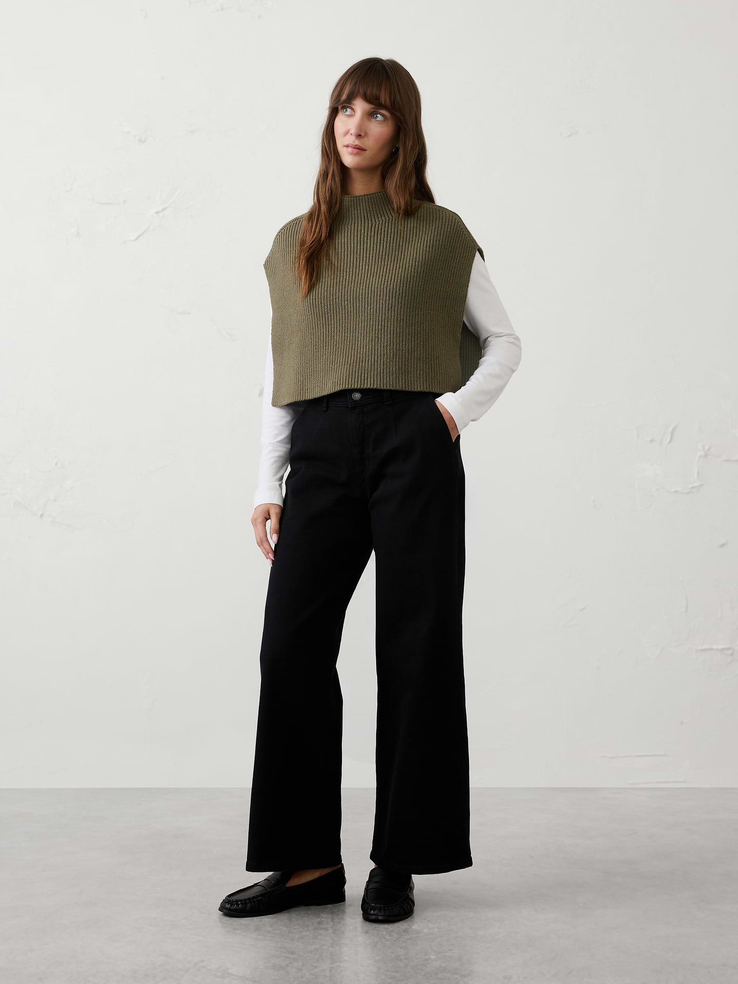 Image number 4 showing, Mock-Neck Sweater Bib
