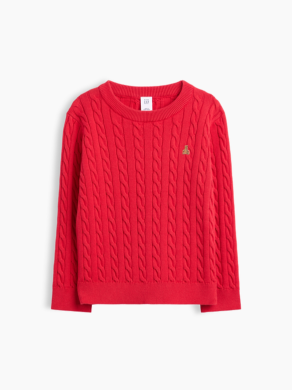 babyGap Brannan Bear Cable-Knit Crewneck Sweater