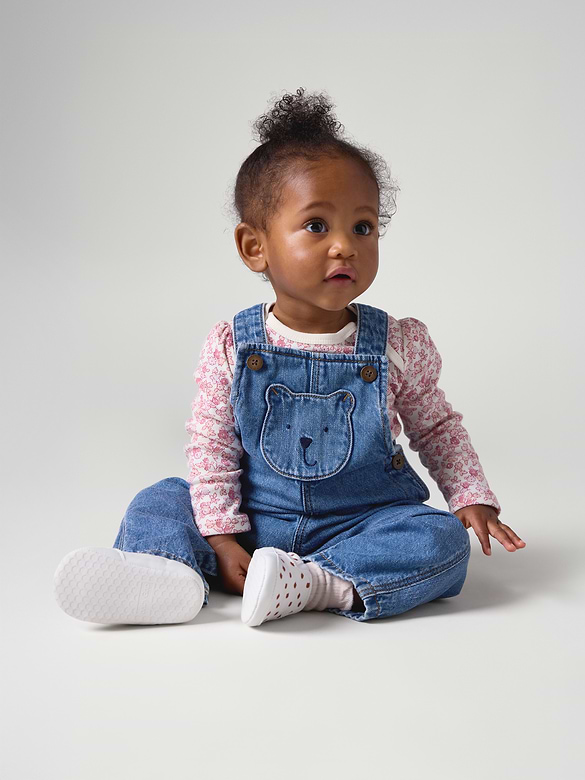 Baby Brannan Bear Denim Overalls