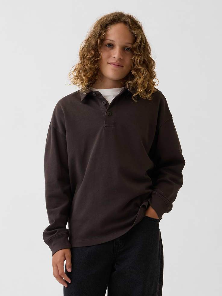 Image number 1 showing, Kids Heavyweight Relaxed Polo Shirt