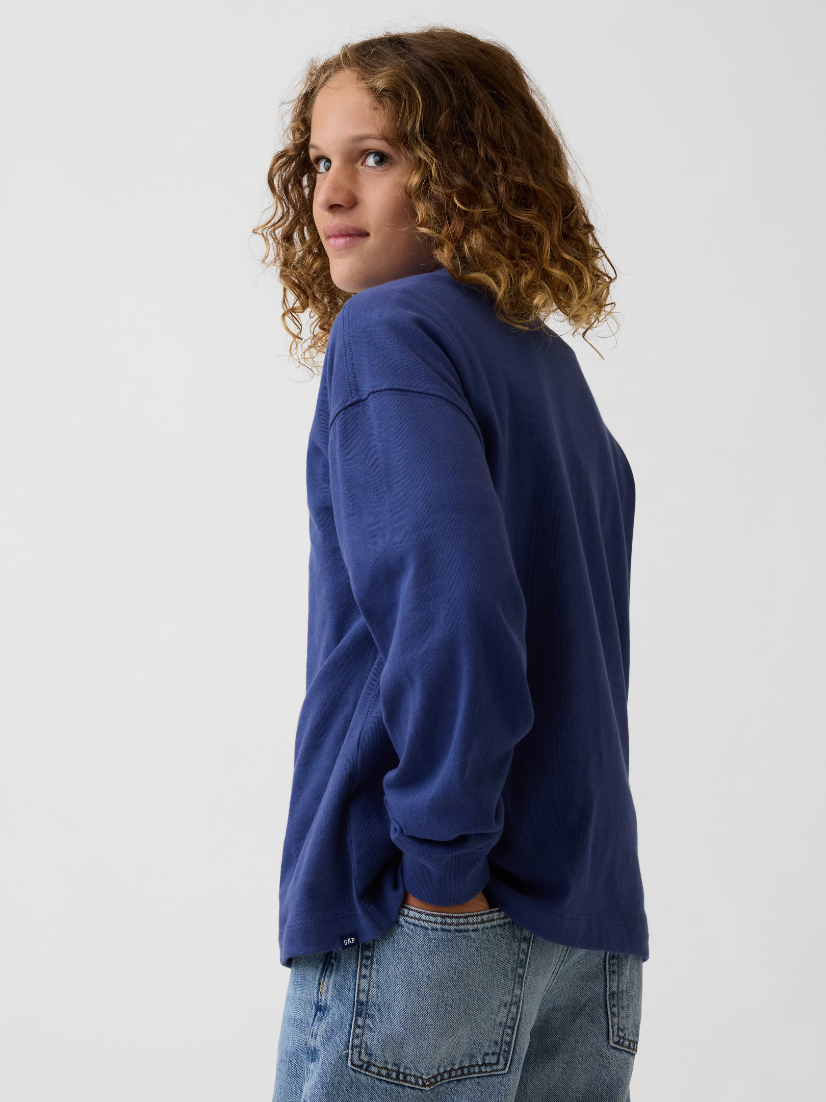 L'image numéro 3 présente T-shirt surdimensionné en tissu épais pour Enfant