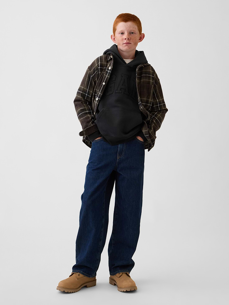 Image number 3 showing, Kids VintageSoft Relaxed Logo Hoodie