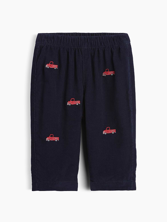 Baby Corduroy Embroidered Pull-On Pants