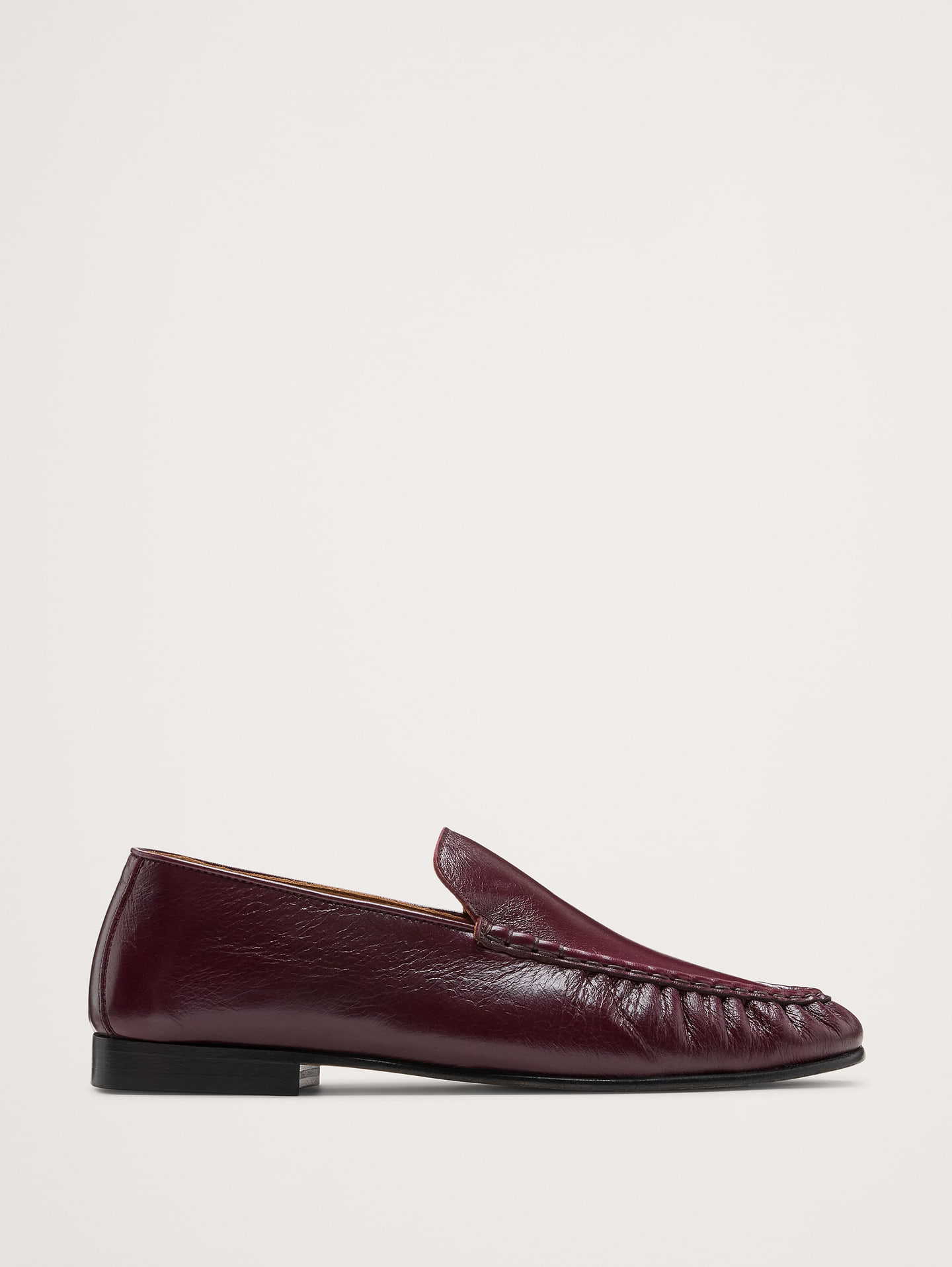 Image number 1 showing, Leather Moc-Toe Loafer