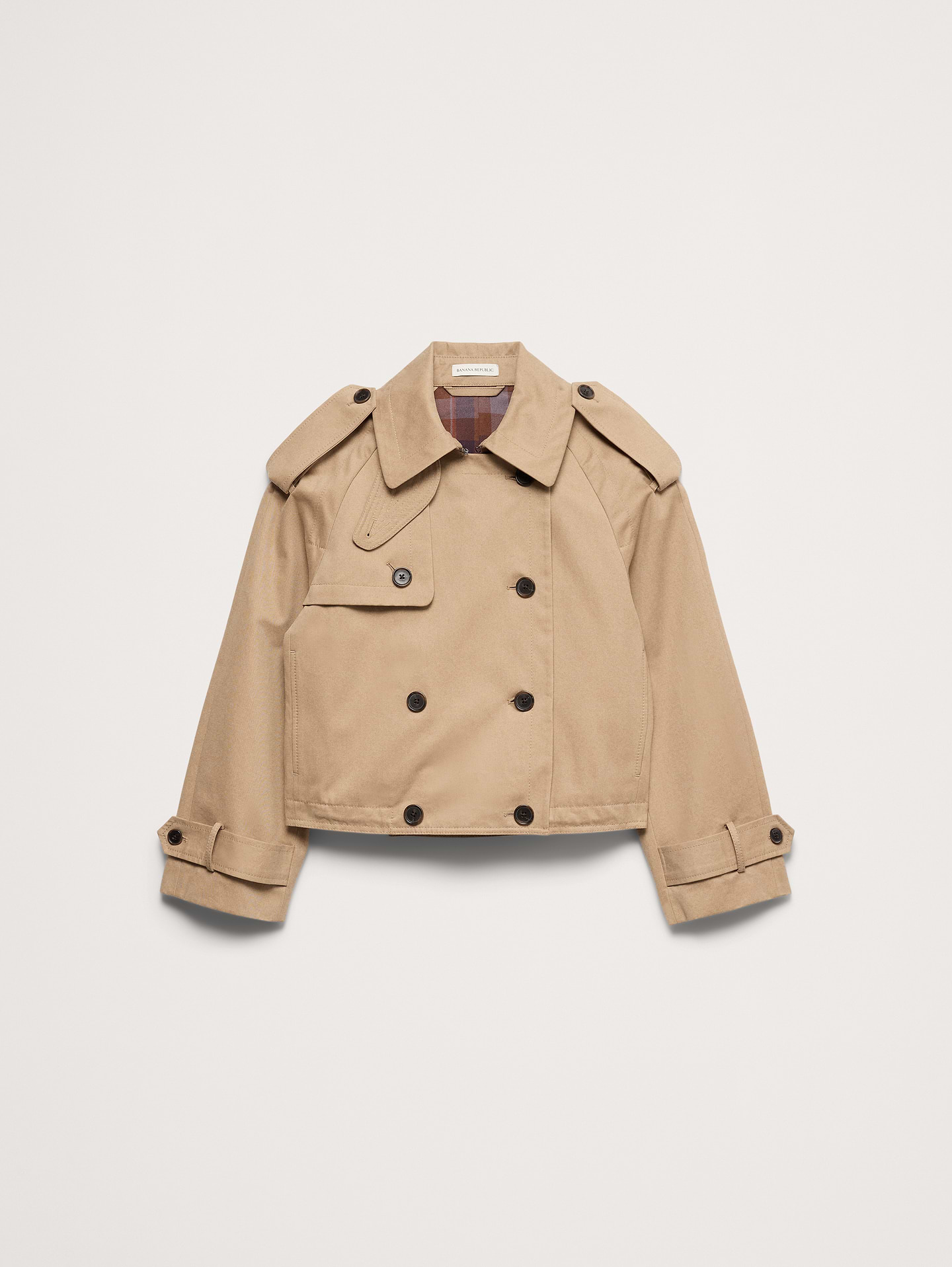 Image number 5 showing, Cropped Cotton Twill Trench Coat