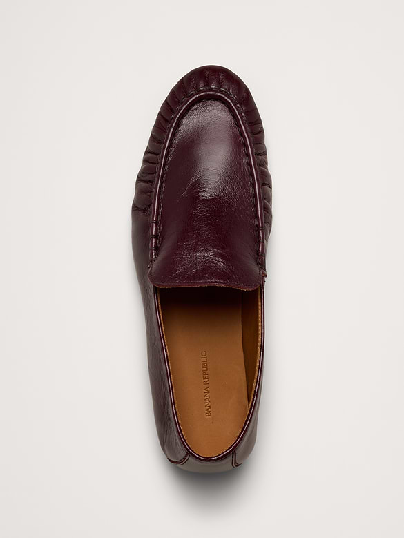 Flâneurs en cuir à bout mocassin