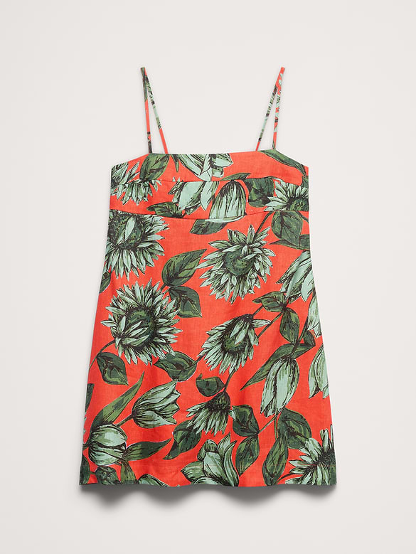 Strappy Linen Mini Dress