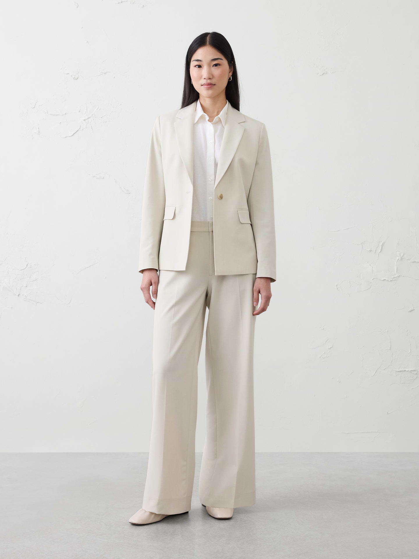 Image number 1 showing, Sculpted Stretch Long Blazer