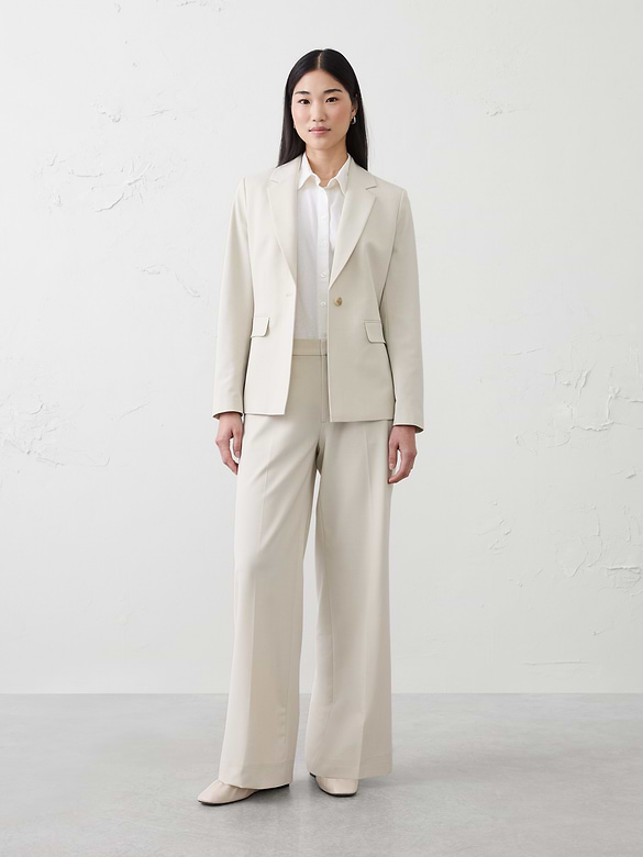 Sculpted Stretch Long Blazer