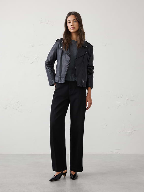 Straight High-Rise Tailored Jean