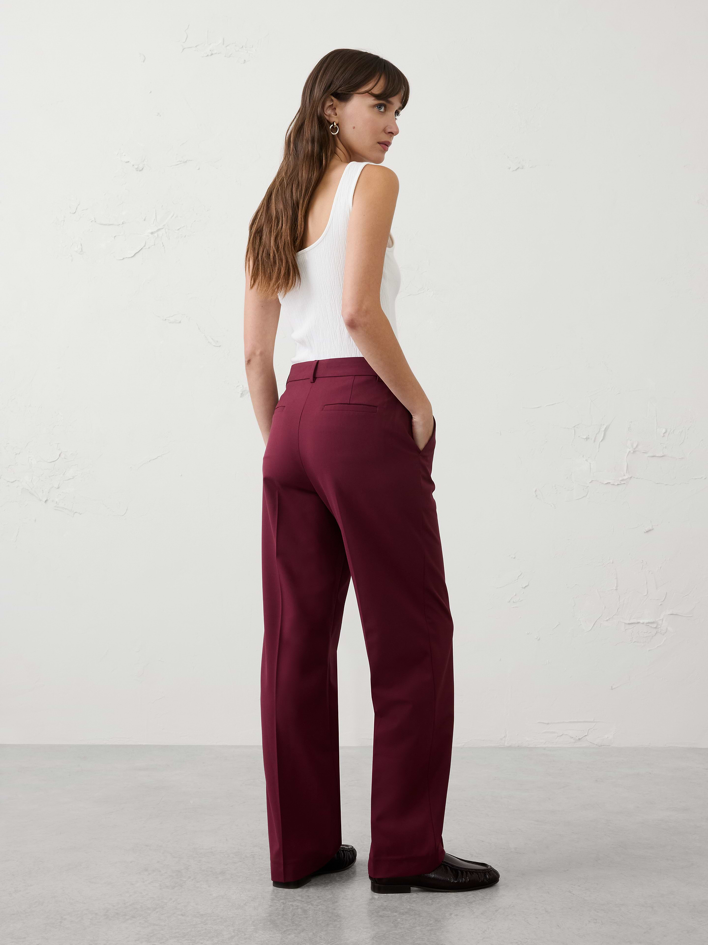 Image number 2 showing, Straight High-Rise Sculpted Trouser
