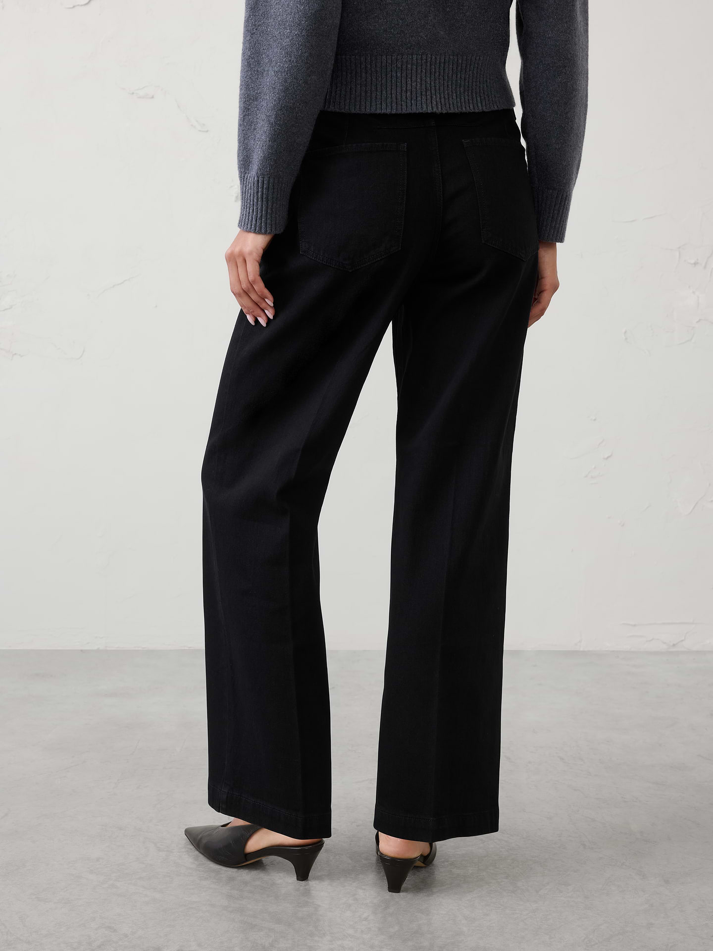 Image number 2 showing, Straight High-Rise Tailored Jean