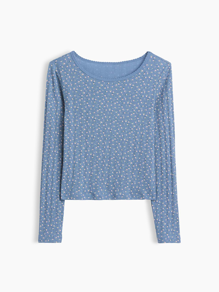 Image 2 de 4, T-shirt en tricot pointelle pour Enfant