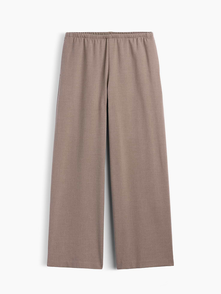 Image number 6 showing, Brushed Twill Easy Wide-Leg Pants
