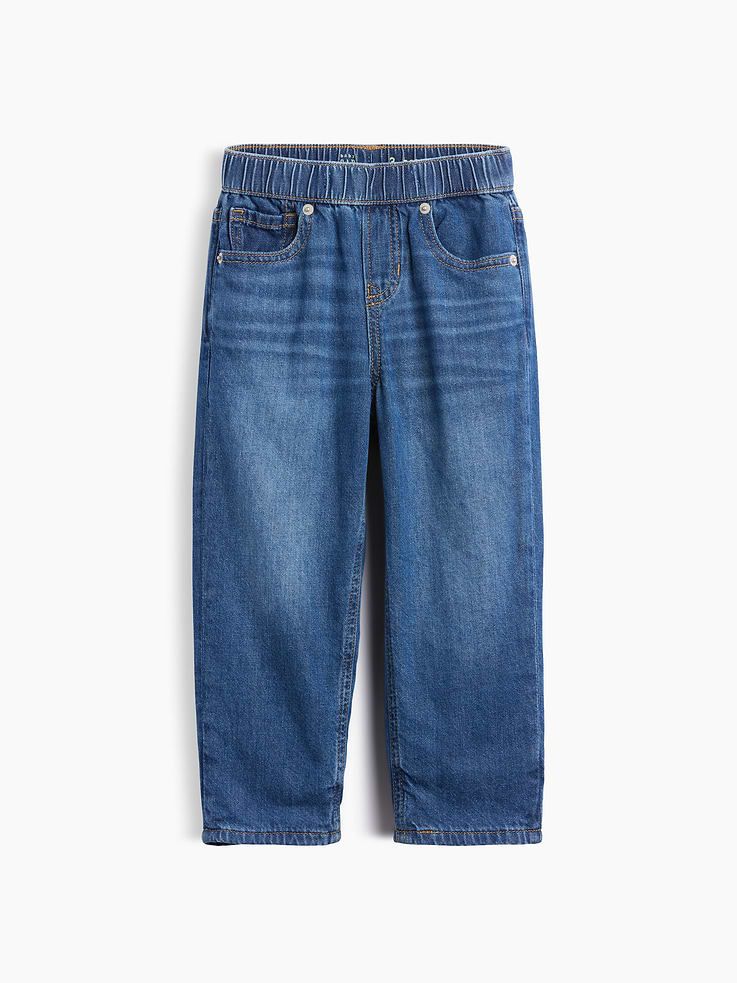 Image 4 of 4, Baby & Toddler Cozy-Lined Baggy Jeans