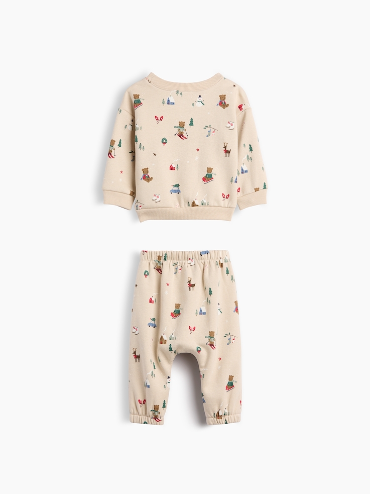 Image 2 of 2, Baby VintageSoft Brannan Bear Holiday Sweat Set