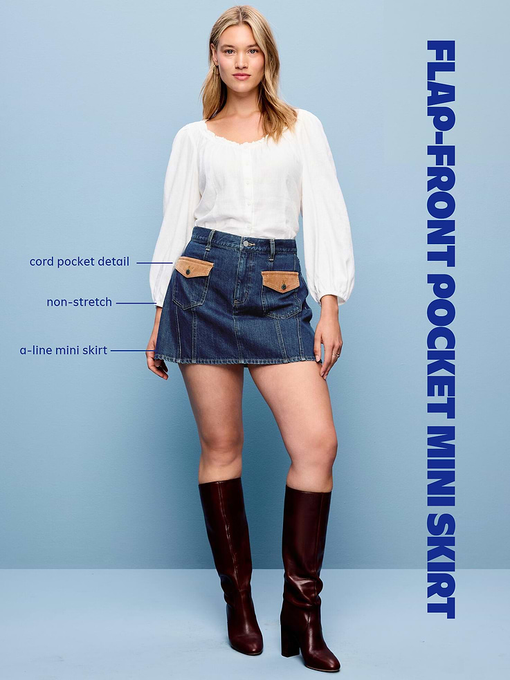 Image number 6 showing, Flap-Front Pocket Mini Skirt