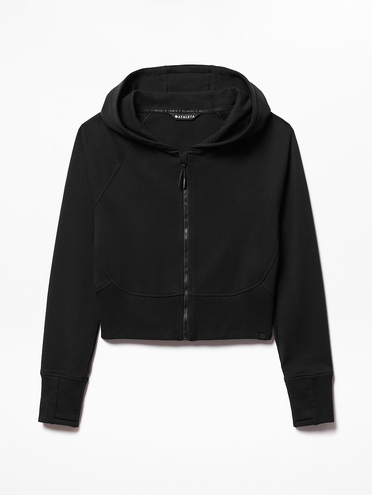 Image number 5 showing, Athleta Girl All Day Full Zip Shrunken Hoodie