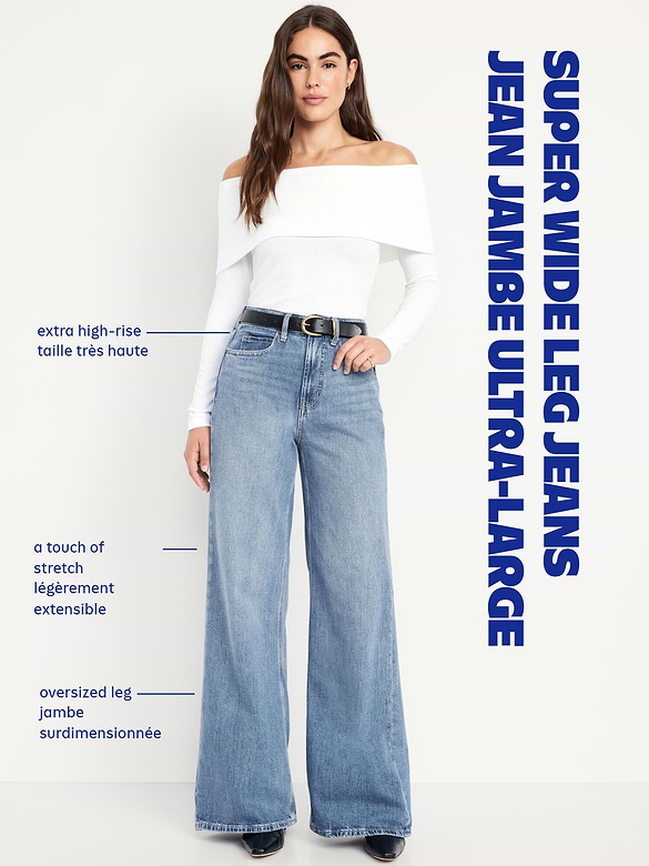Extra High-Waisted Super Wide-Leg Jeans
