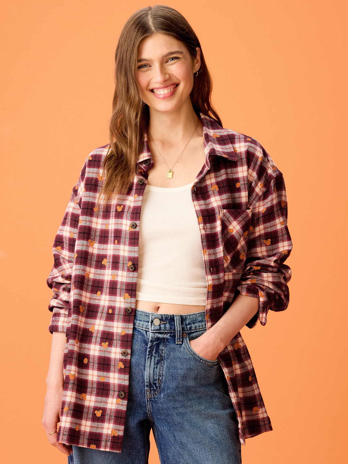 Image number 3 showing, Old Navy x Disney Mickey Mouse Flannel Shirt for Adults