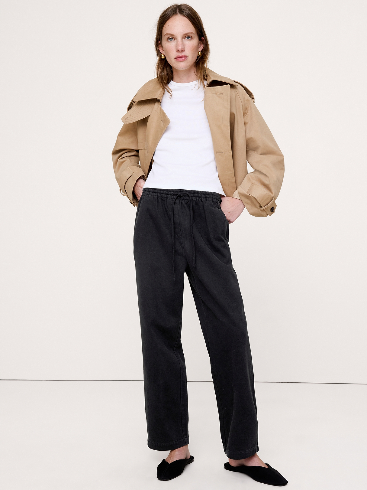 The Getaway Straight-Leg Pant in Cotton | Banana Republic