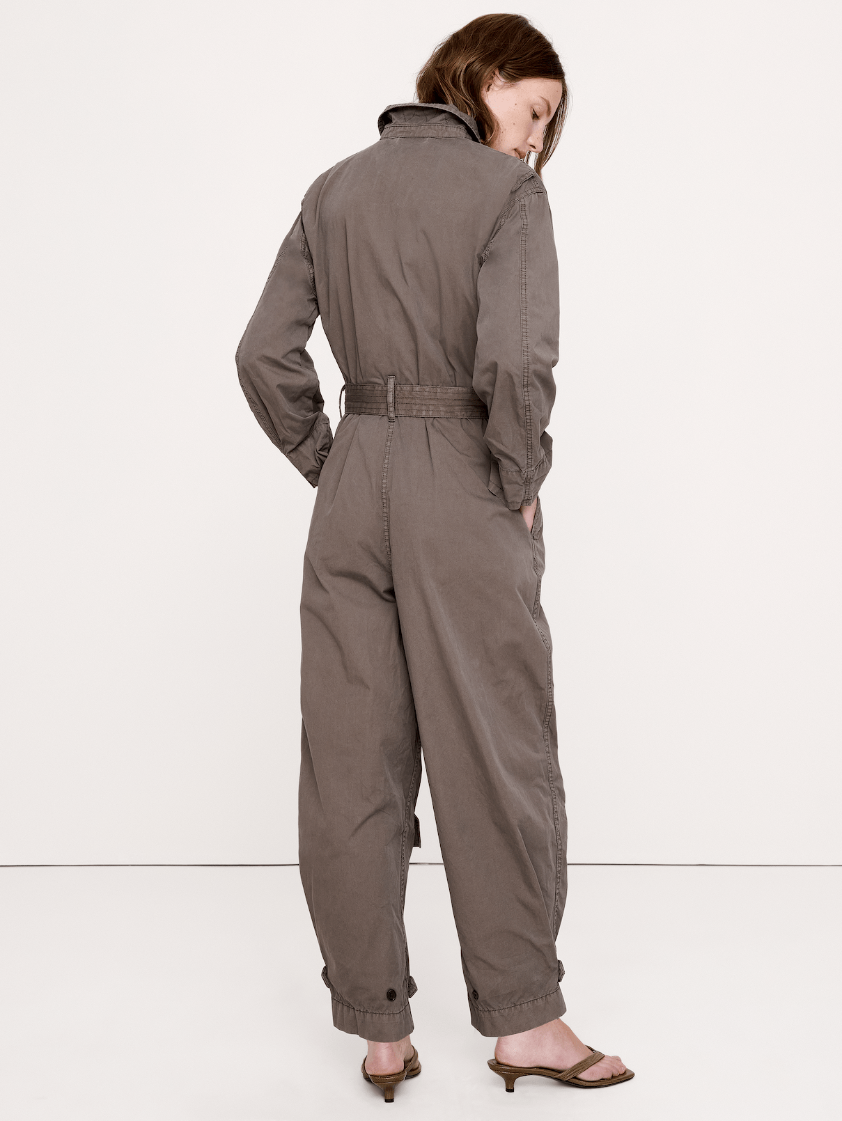 Image number 3 showing, Cotton Twill Zip Jumpsuit