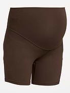 Image number 1 showing, Maternity Full-Panel StudioSmooth Biker Shorts -- 6-inch inseam