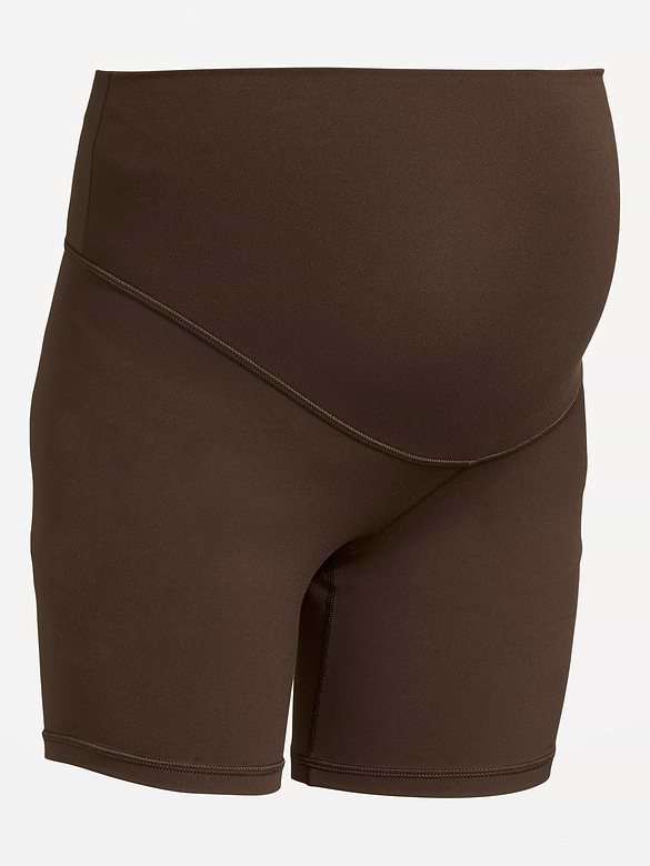 Maternity Full-Panel StudioSmooth Biker Shorts -- 6-inch inseam