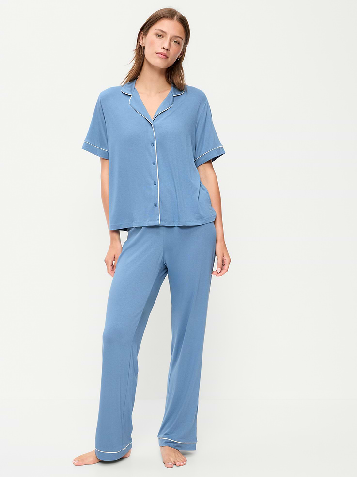 Image number 1 showing, Sunday Sleep Knit Jersey Pant Set