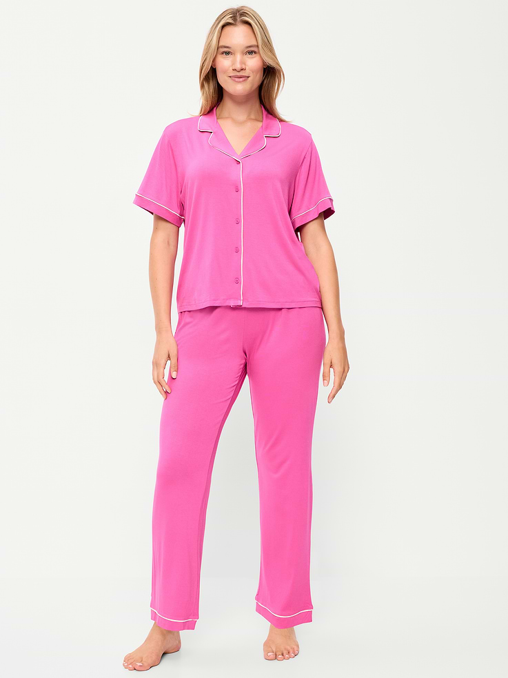 L'image numéro 4 présente Ensemble pantalon en tricot de jersey Grasse matinée