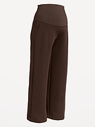 Image number 2 showing, Maternity Bounce Fleece Rollover-Waist Wide-Leg Pants
