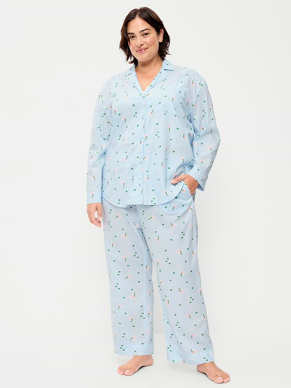 Poplin Pajama Pant Set