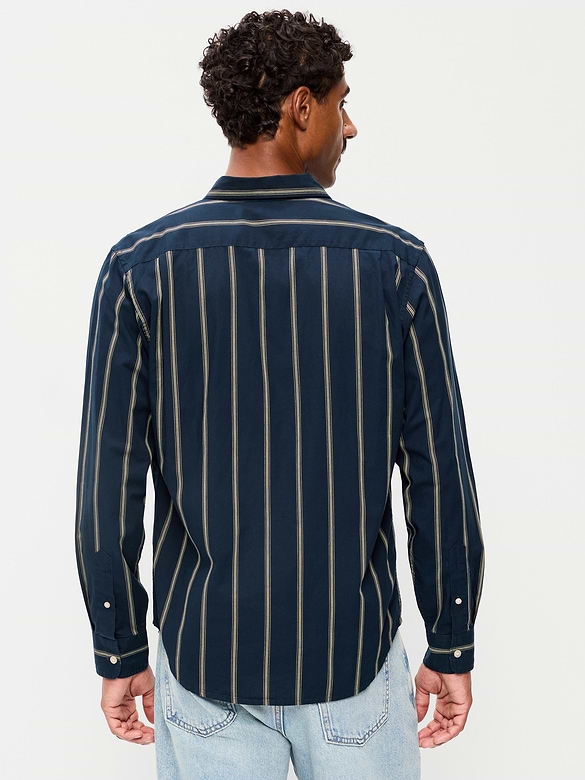 Classic Fit Everyday Striped Poplin Shirt