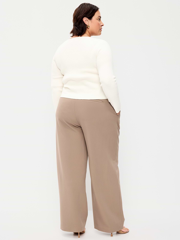Image number 9 showing, Extra High-Waisted Taylor Wide-Leg Trouser Pants