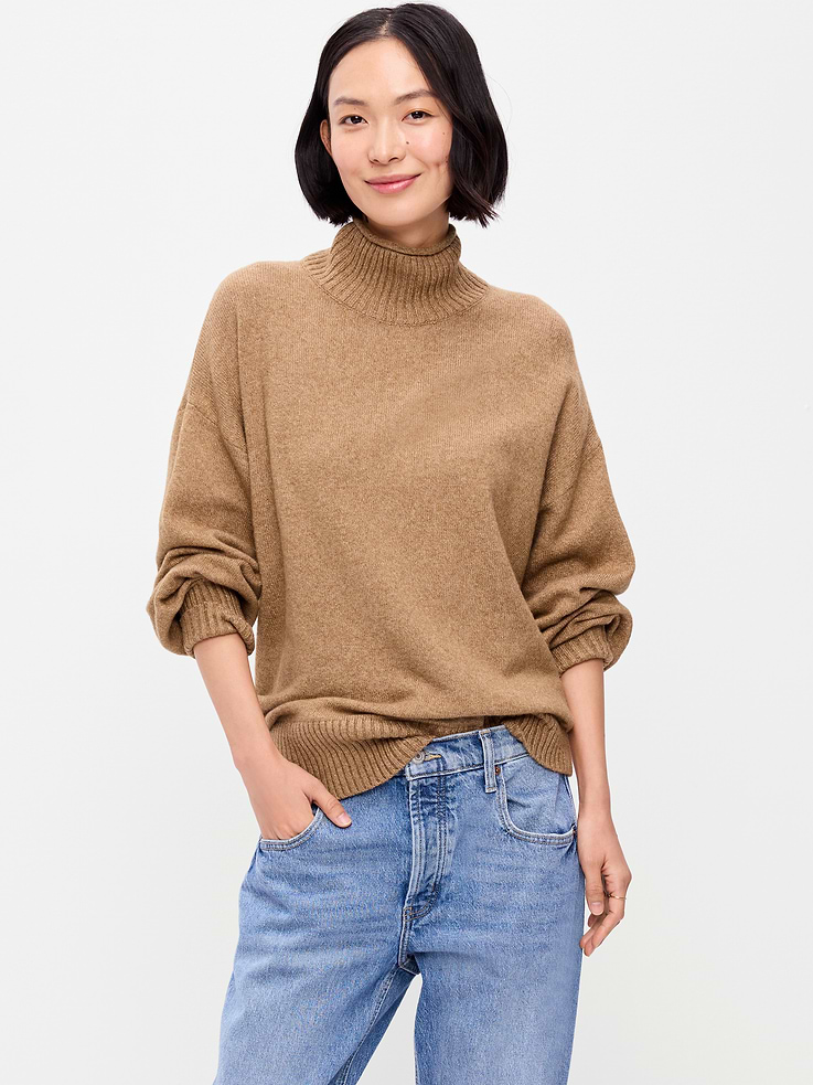 Image 1 of 5, Featuring SoSoft. Feels like cashmere, wears like a year-round fave., turtleneck, long raglan sleeves, rib-knit trim, pullover style, Product #903424