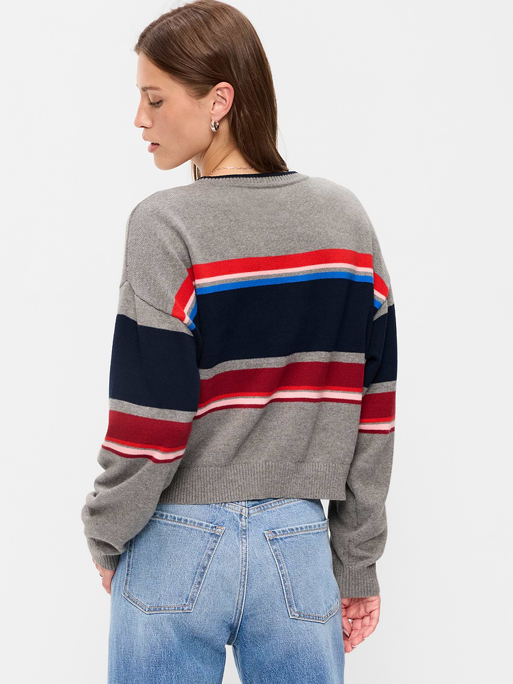 Image number 2 showing, SoSoft Cotton Crew-Neck Cropped Sweater