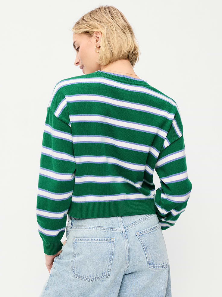 Image number 2 showing, SoSoft Cotton Crew-Neck Cropped Sweater