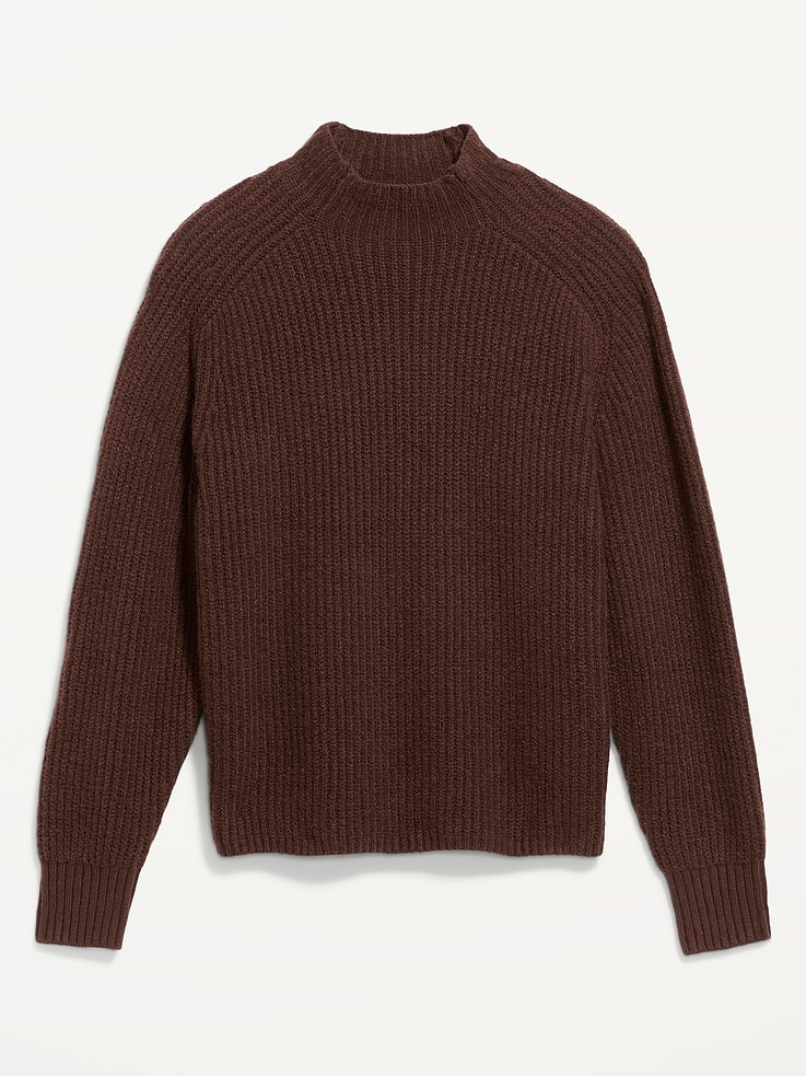 Image 4 of 5, SoSoft Mock-Neck Shaker Sweater