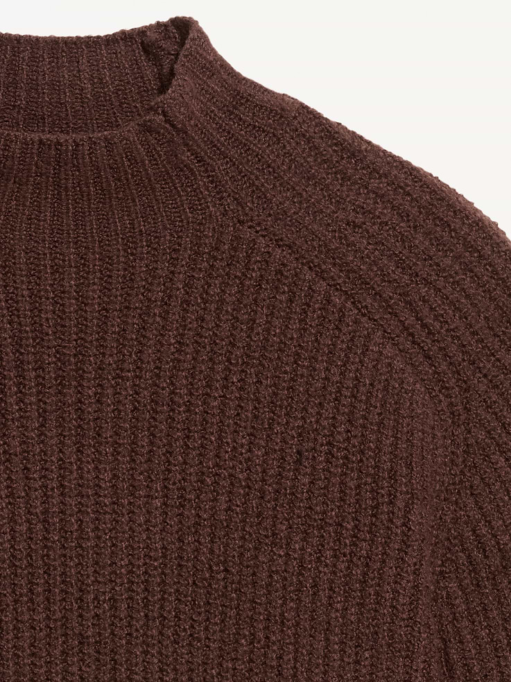 Image 5 of 5, SoSoft Mock-Neck Shaker Sweater