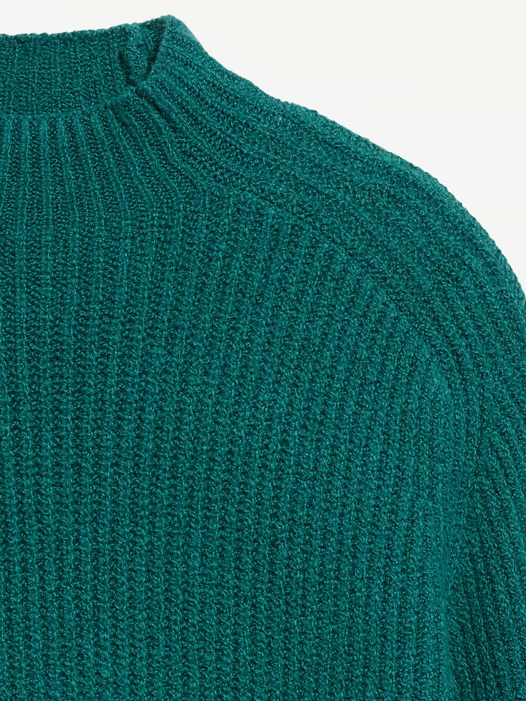 Image 5 of 5, SoSoft Mock-Neck Shaker Sweater
