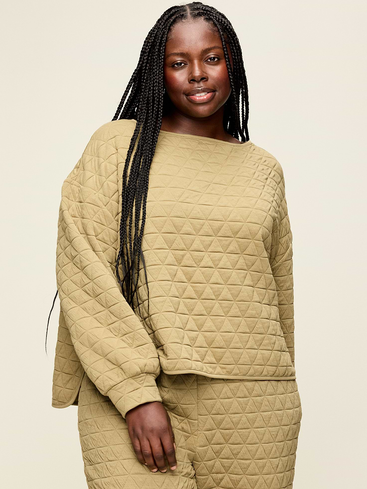 Image number 8 showing, Quilted Bounce Boatneck Sweatshirt