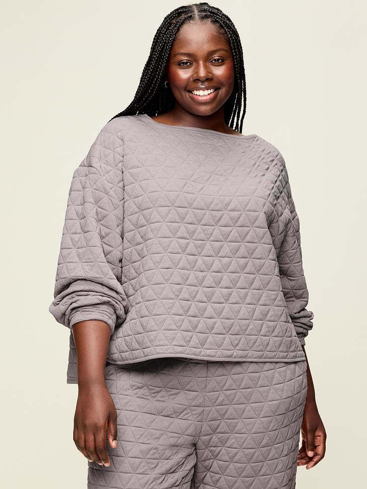 Image number 8 showing, Quilted Bounce Boatneck Sweatshirt