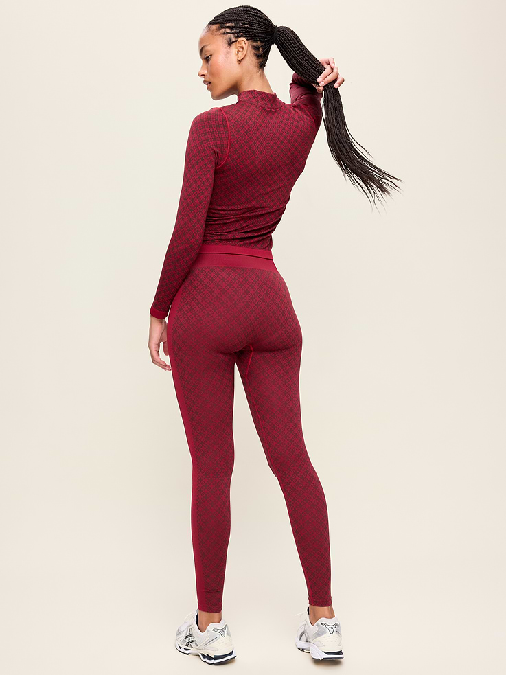 Image 3 de 10, Legging en jacquard sans coutures à taille haute