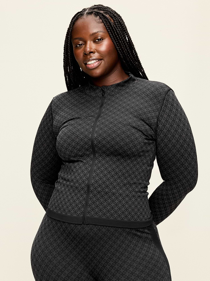 Image 7 of 8, Seamless Jacquard Full-Zip Jacket